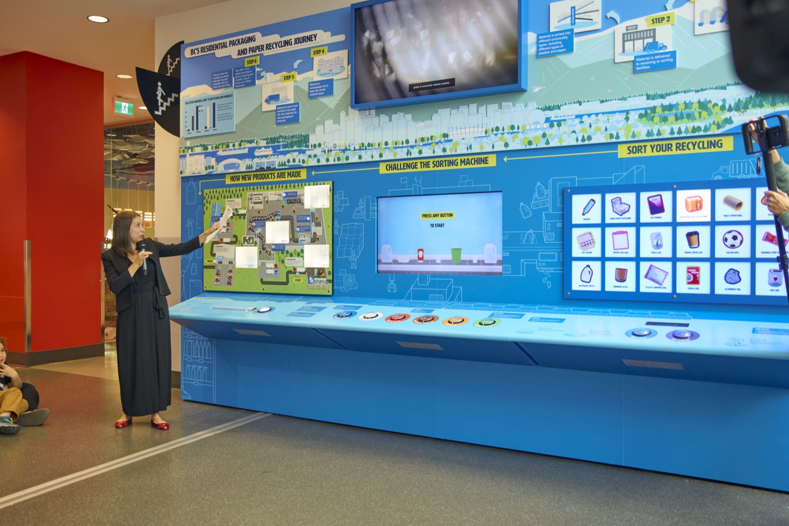 RecycleBC exhibit at Science World — full installation overview