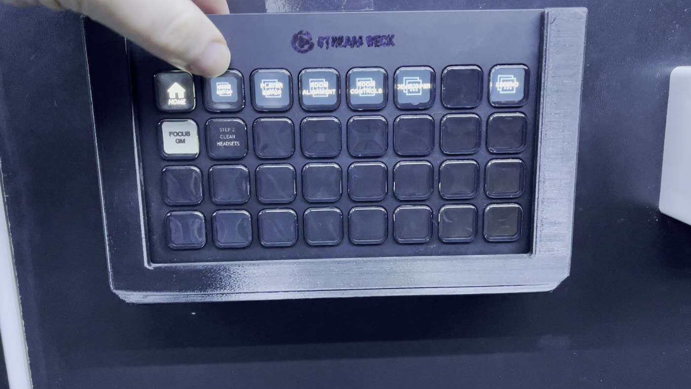 The operator button panel showing its navigation page